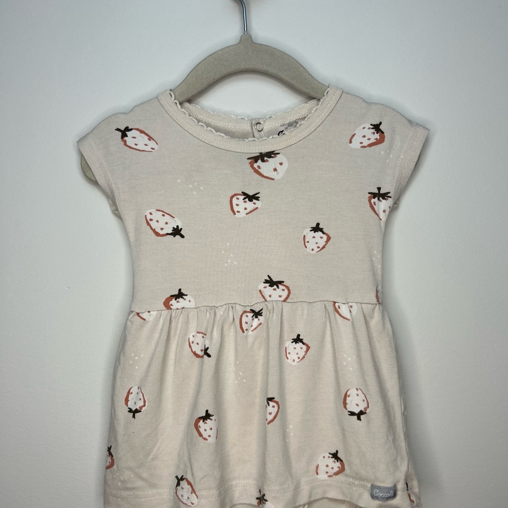 Coccoli Adorable Strawberry Print Baby Dress